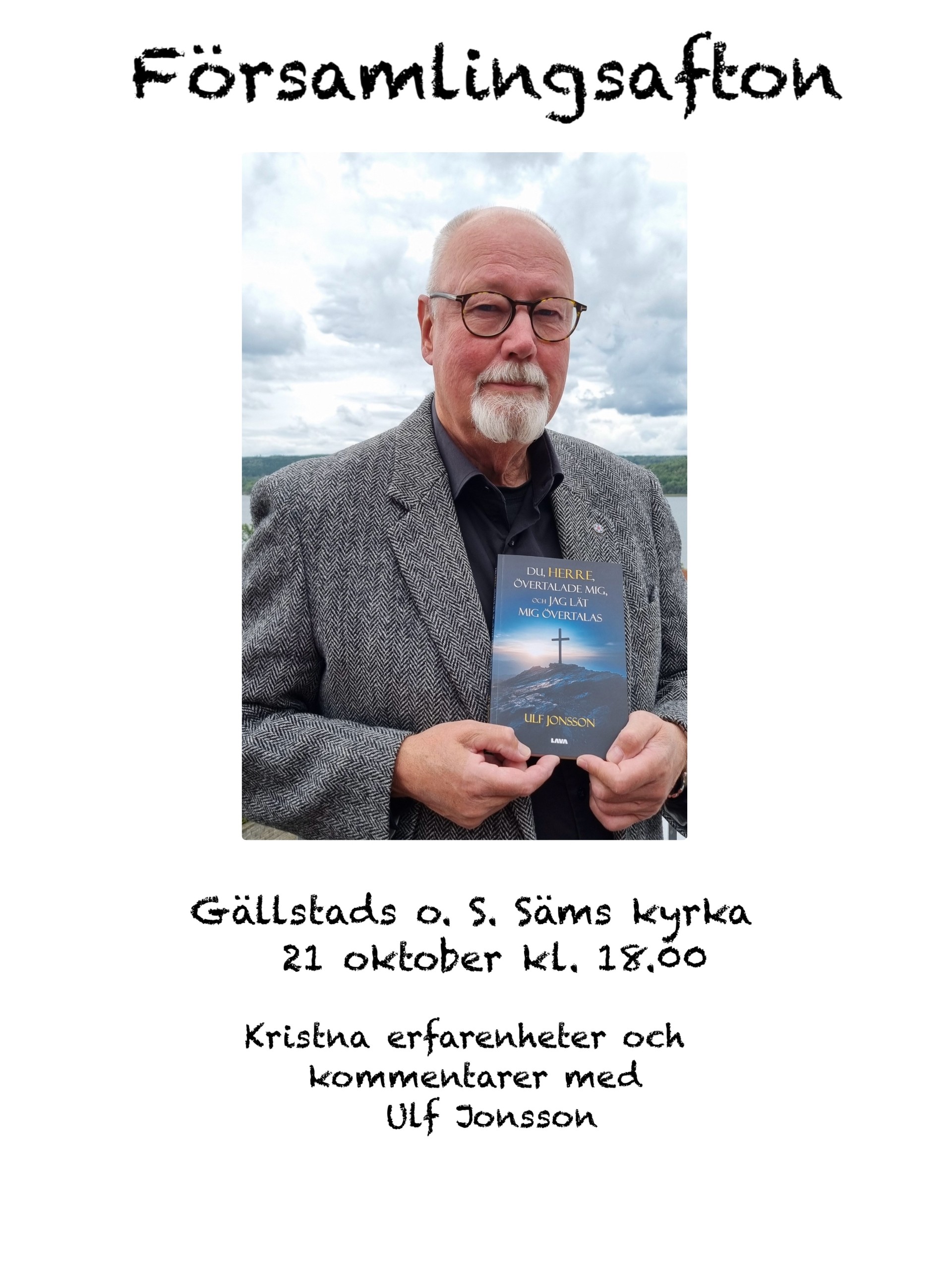 Man håller en bok