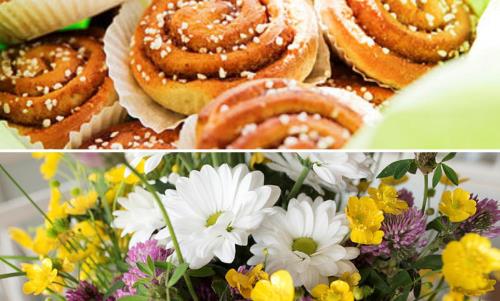 Vilda sommarblommor och kanelbullar.