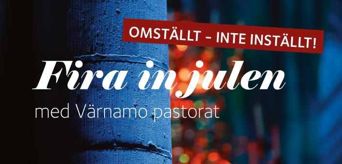Allt är inte inställt! Advent och jul är inte inställt. Hemmamyset är inte inställt. Förväntan är inte inställd. Den stämningsfulla musiken är inte inställd. Gemenskapen är inte inställd. Tro, hopp och kärlek är inte inställt. Tillsammans med dig vill Svenska kyrkan i Värnamo dela allt det som hör advent och julen till!