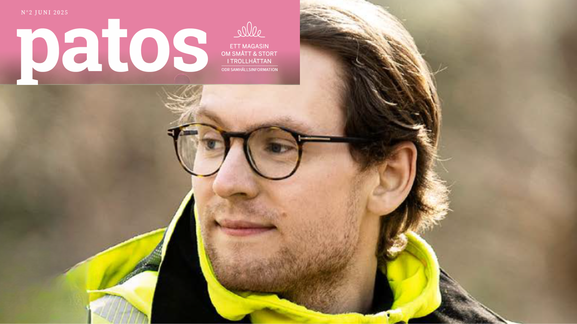 Omslag Patos nr 2 med landskapsarkitekten Johan