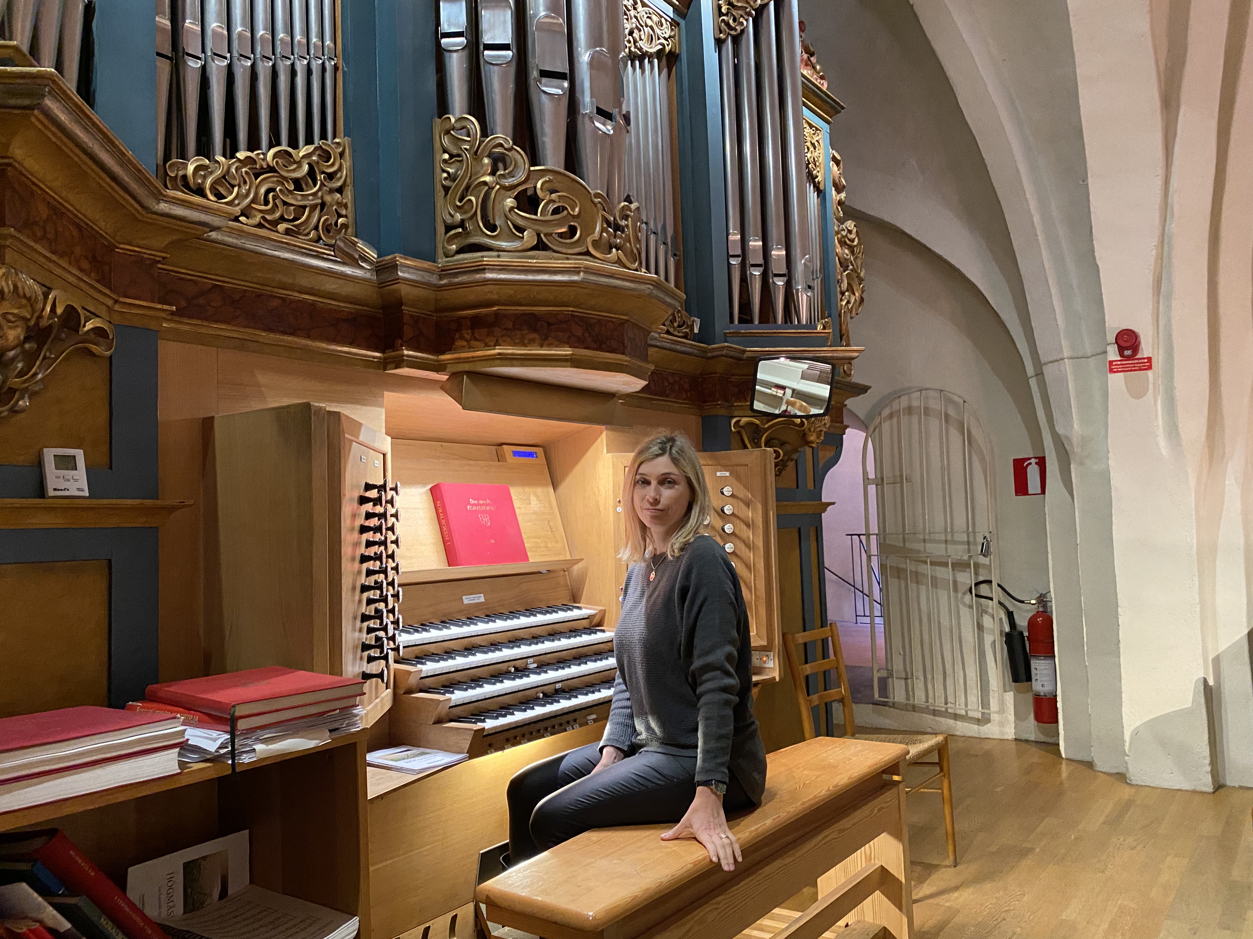 Tetyana Gamar, försteorganist i Södertälje församling.