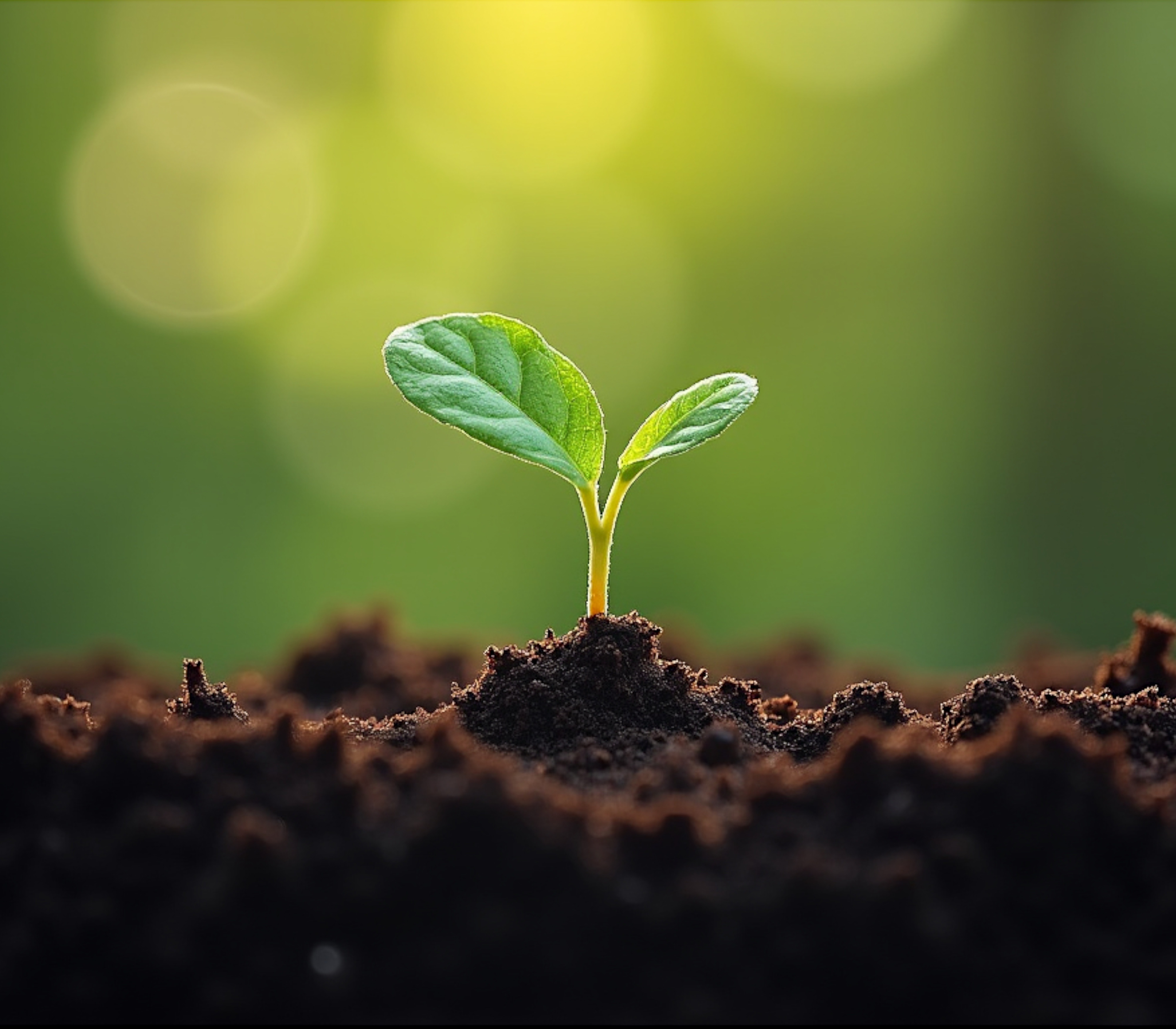 Gröda som växer i jorden.