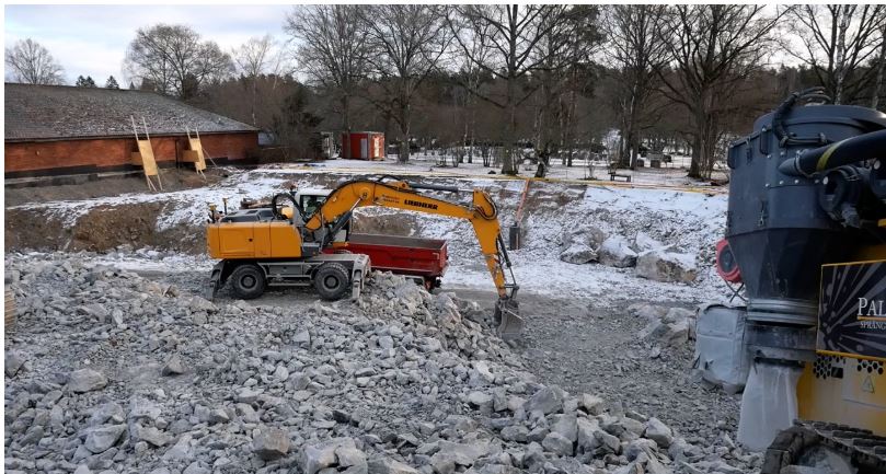 Sprängning Hovdestalund