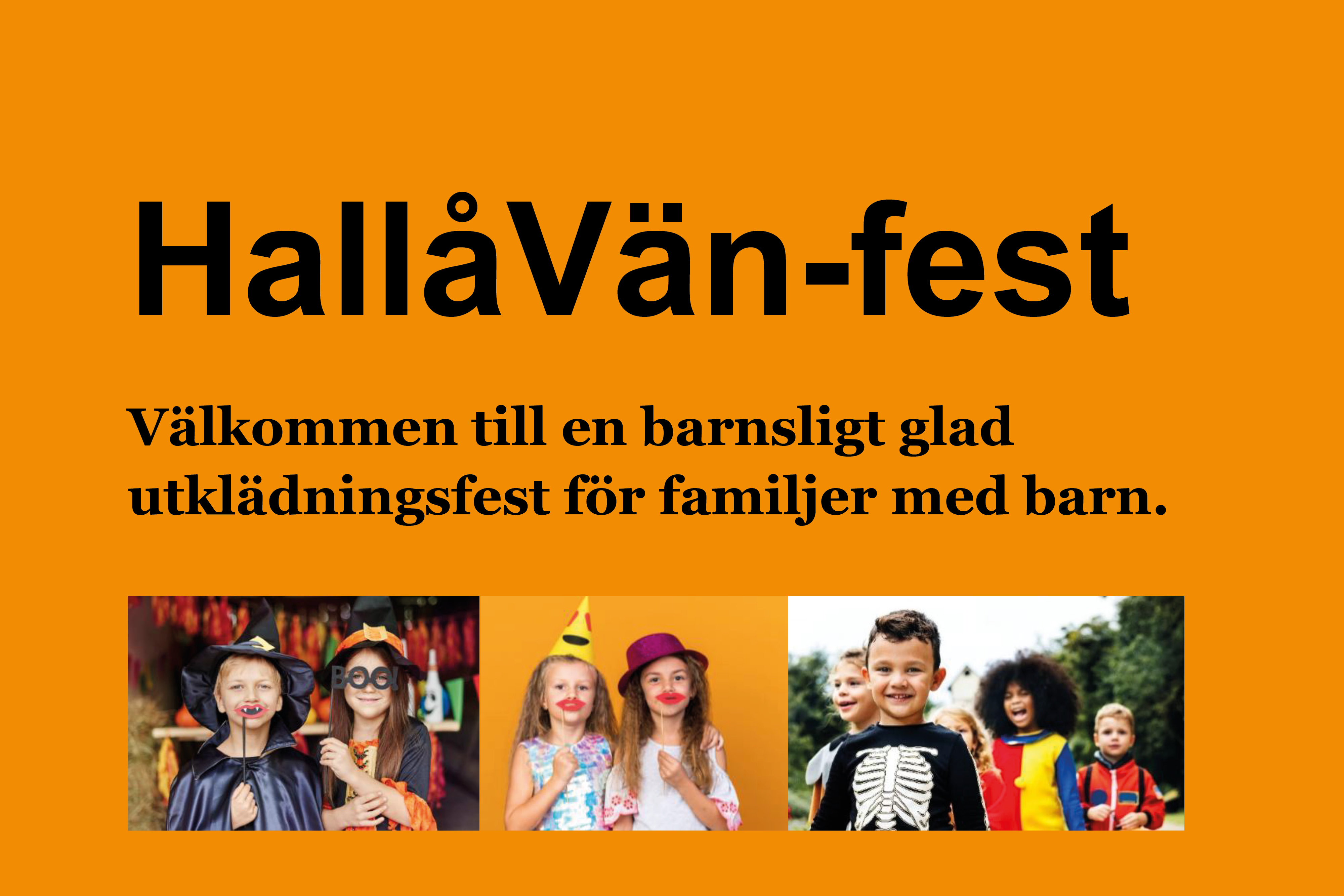Bild på en inbjudan till Hallåvän-fest