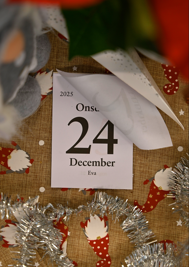 Bild på en kalender med datumet 24 december