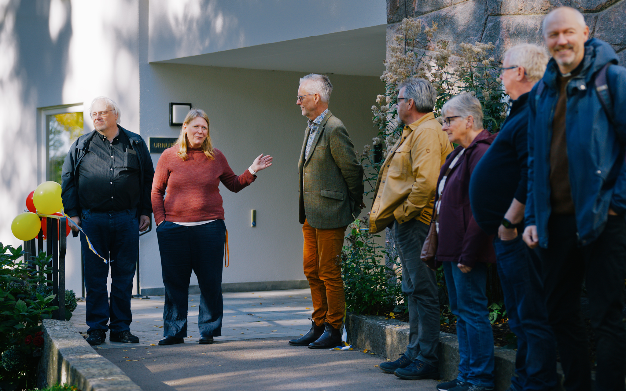 Invigning utanför för expeditionen till krematoriet vid Ruds kyrkogård