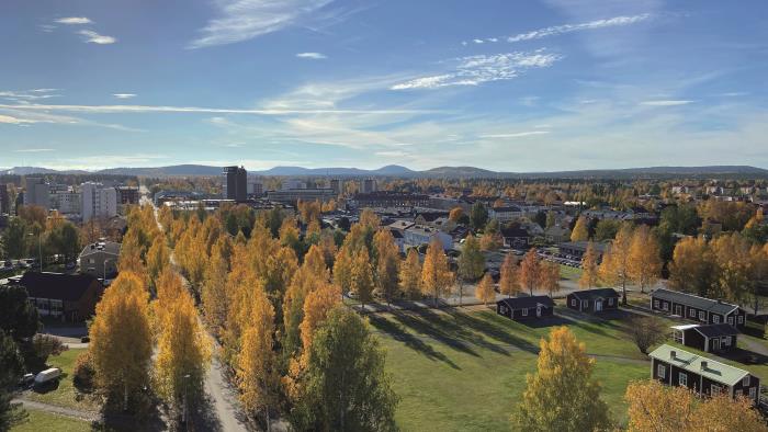 Boden sett från klocktornet i Överluleå kyrka.