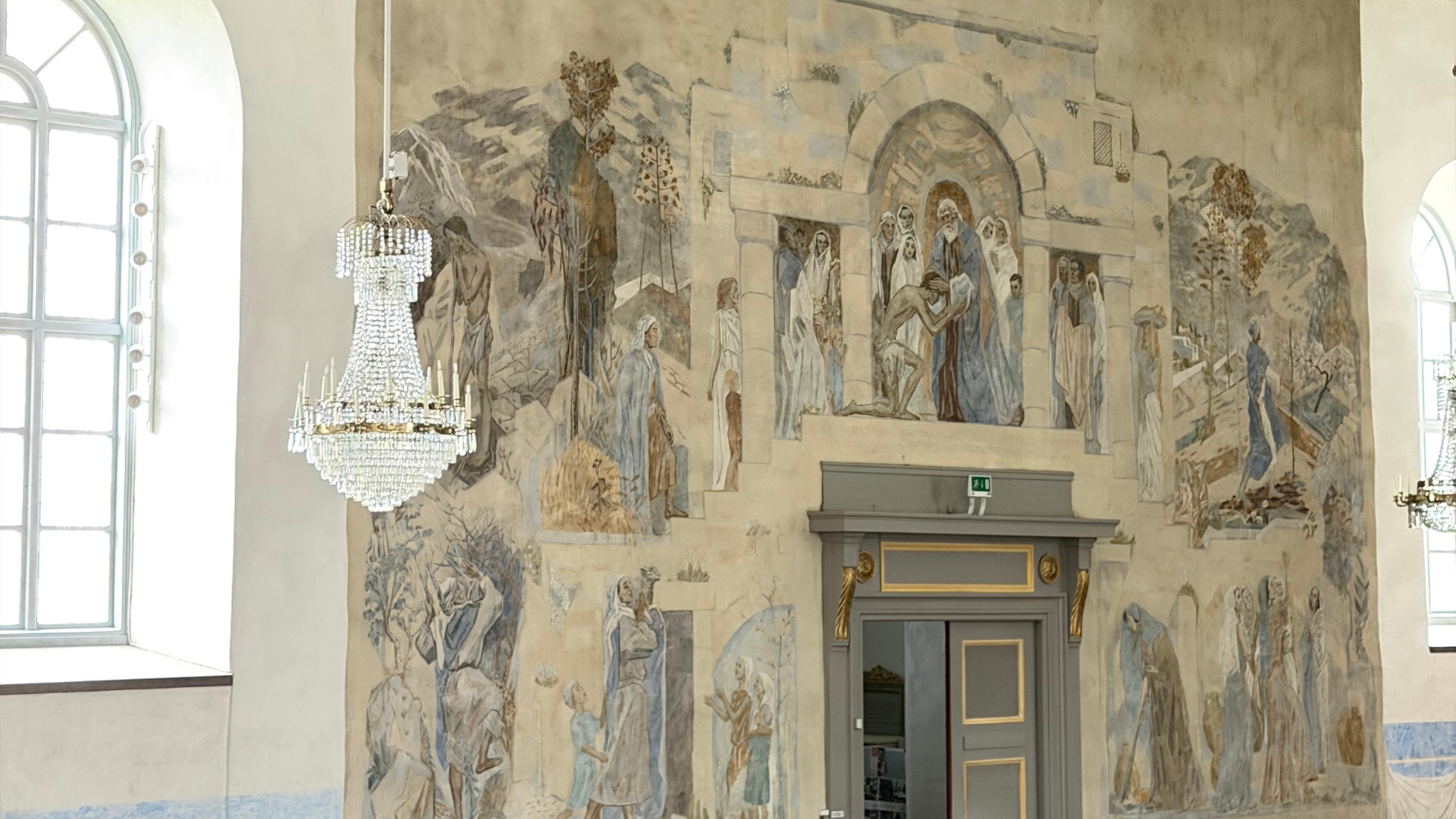 Väggmålning i Överluleå kyrka
