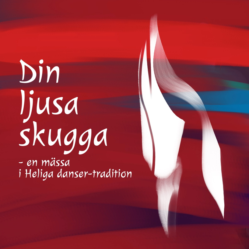 Röd bakgrund med vit text Din ljusa skugga. En vit skugga på bilden.