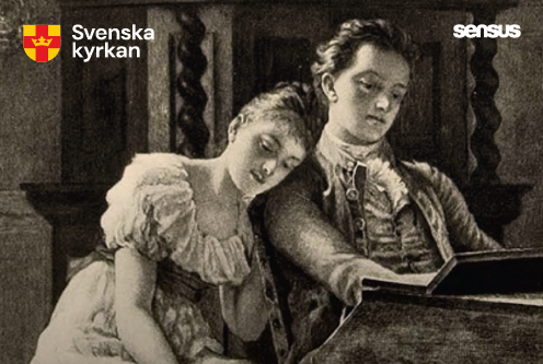Svartvit bild på syskonen Mendelssohn