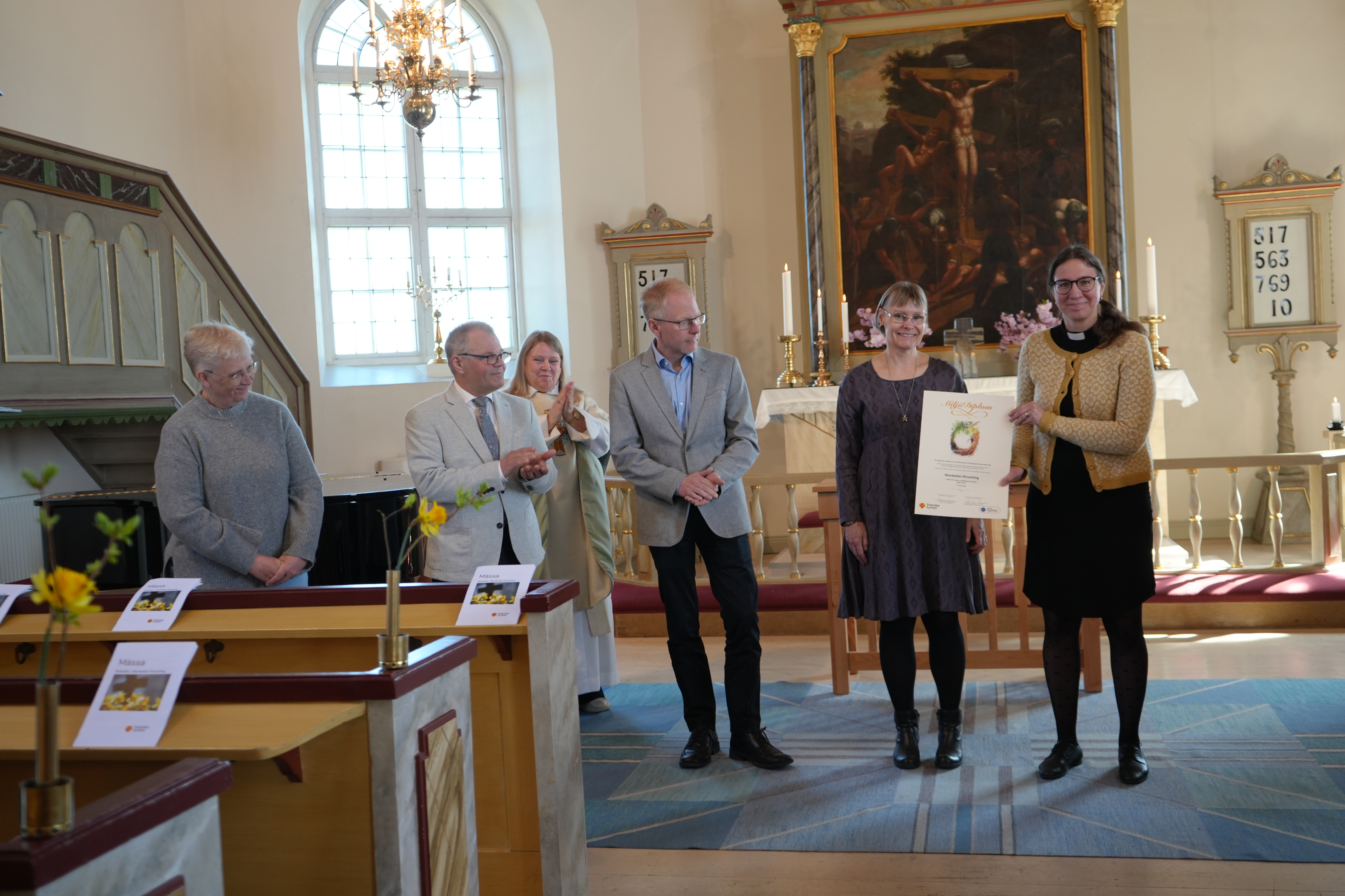 Fv: Eva Paulert, Hans-Olof Hansson, Anette Hansson, Cathrine Fernlöf
