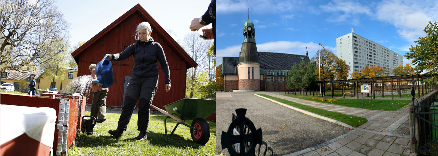 Bild som illustrerar platsannons där Solna församling söker 2 st präster med olika fokus