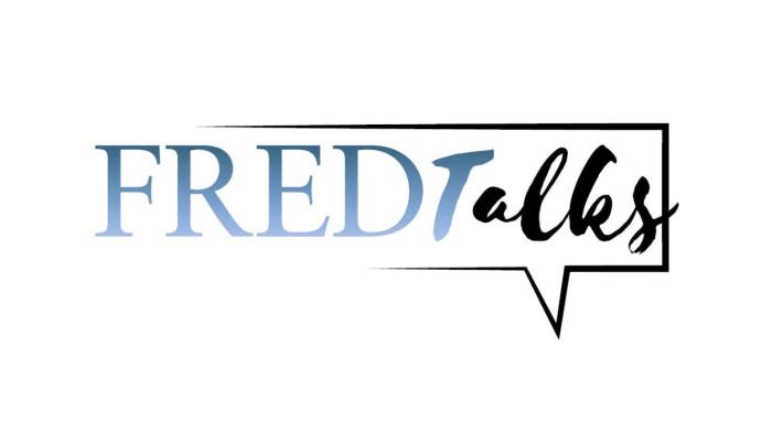Pratbubbla med texten FREDTalks.