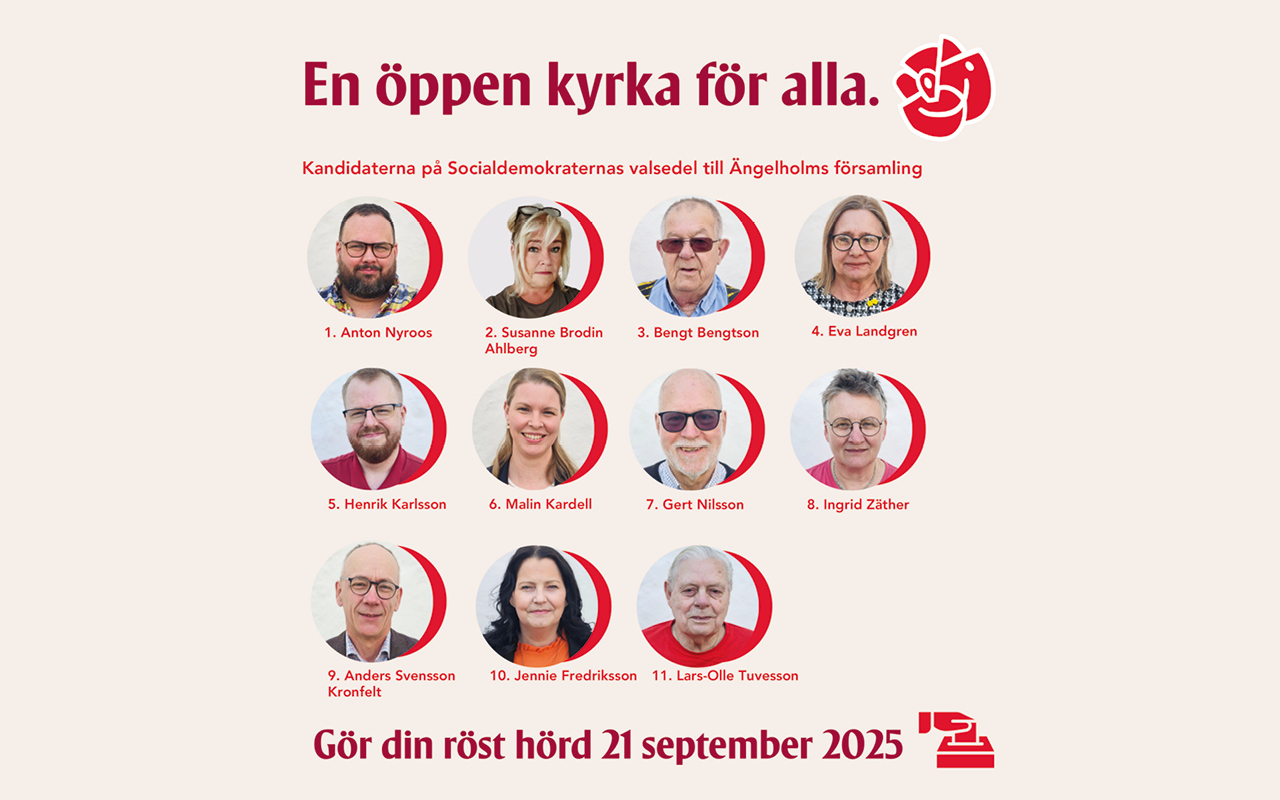 Kandidater från nomineringsgruppen Socialdemokraterna.