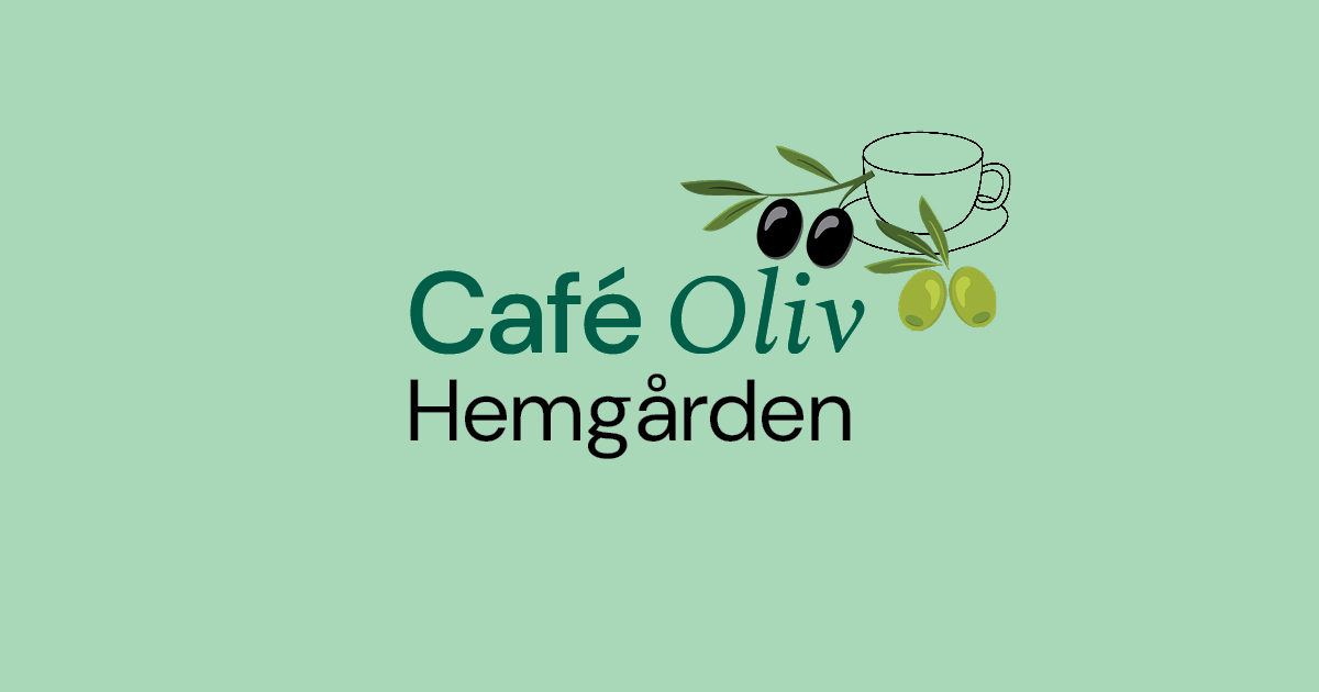 Illustration med kaffekopp och oliver