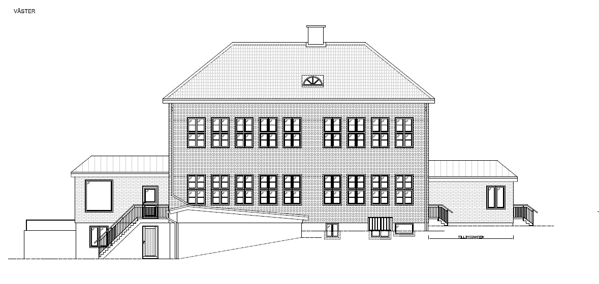 Fasadritning Kyrkans hus