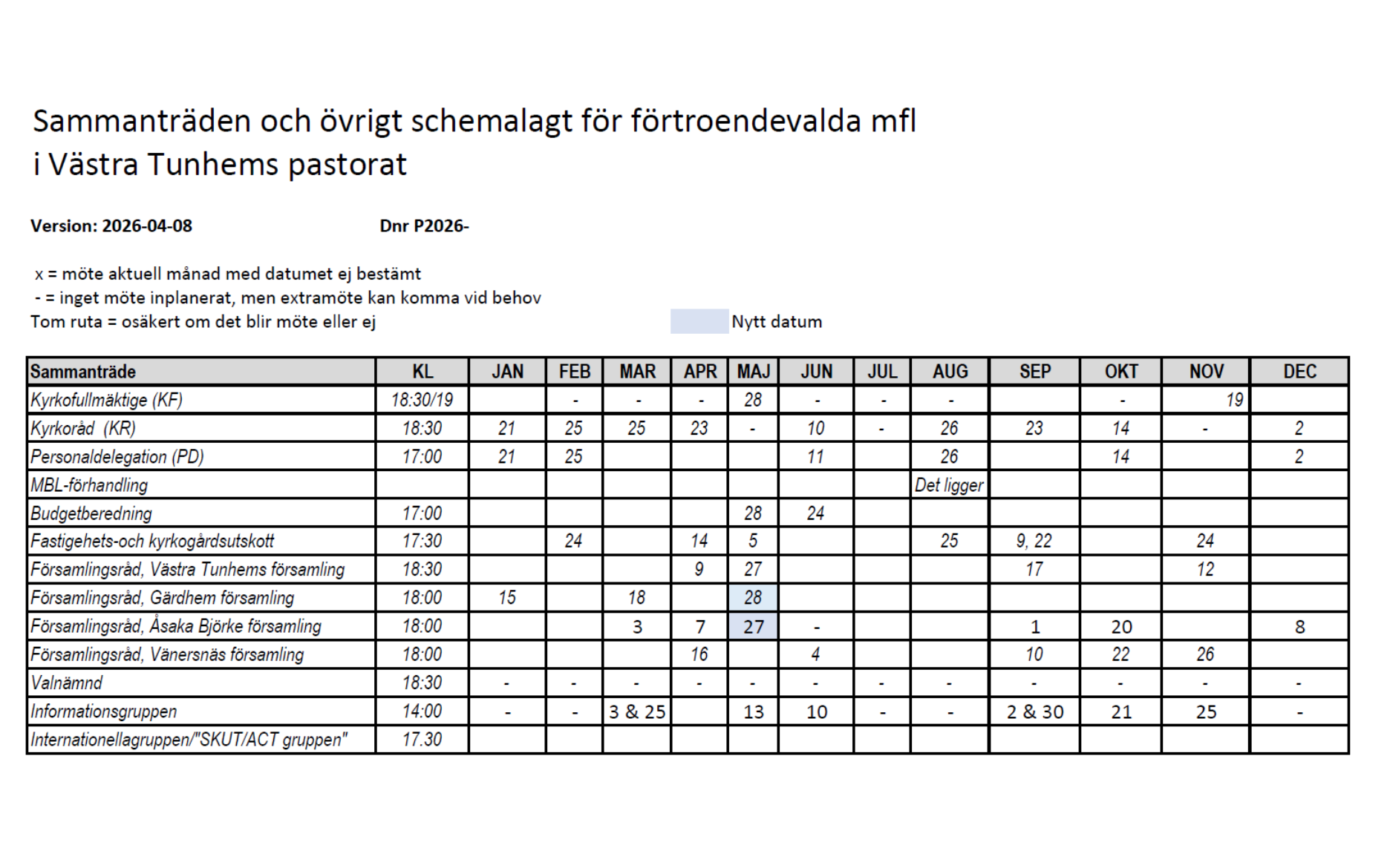 Möteschema förtroendevalda