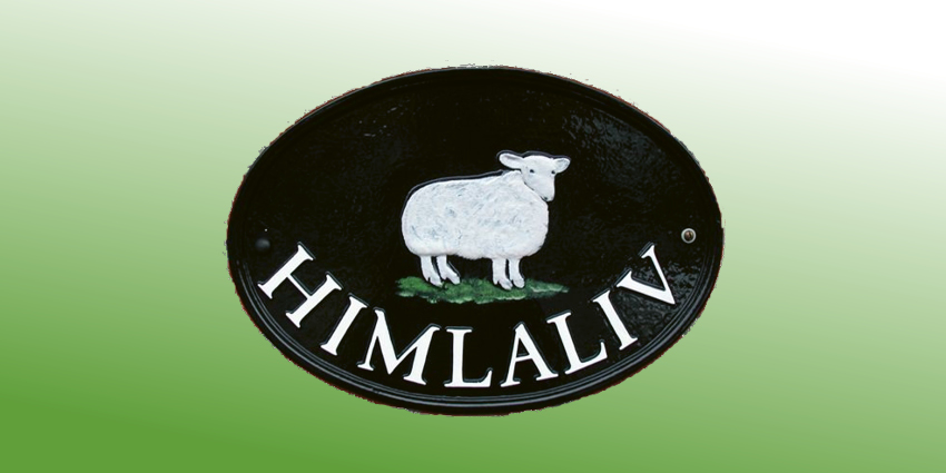 HimlaLivs logga med lamm på grön bakgrund.