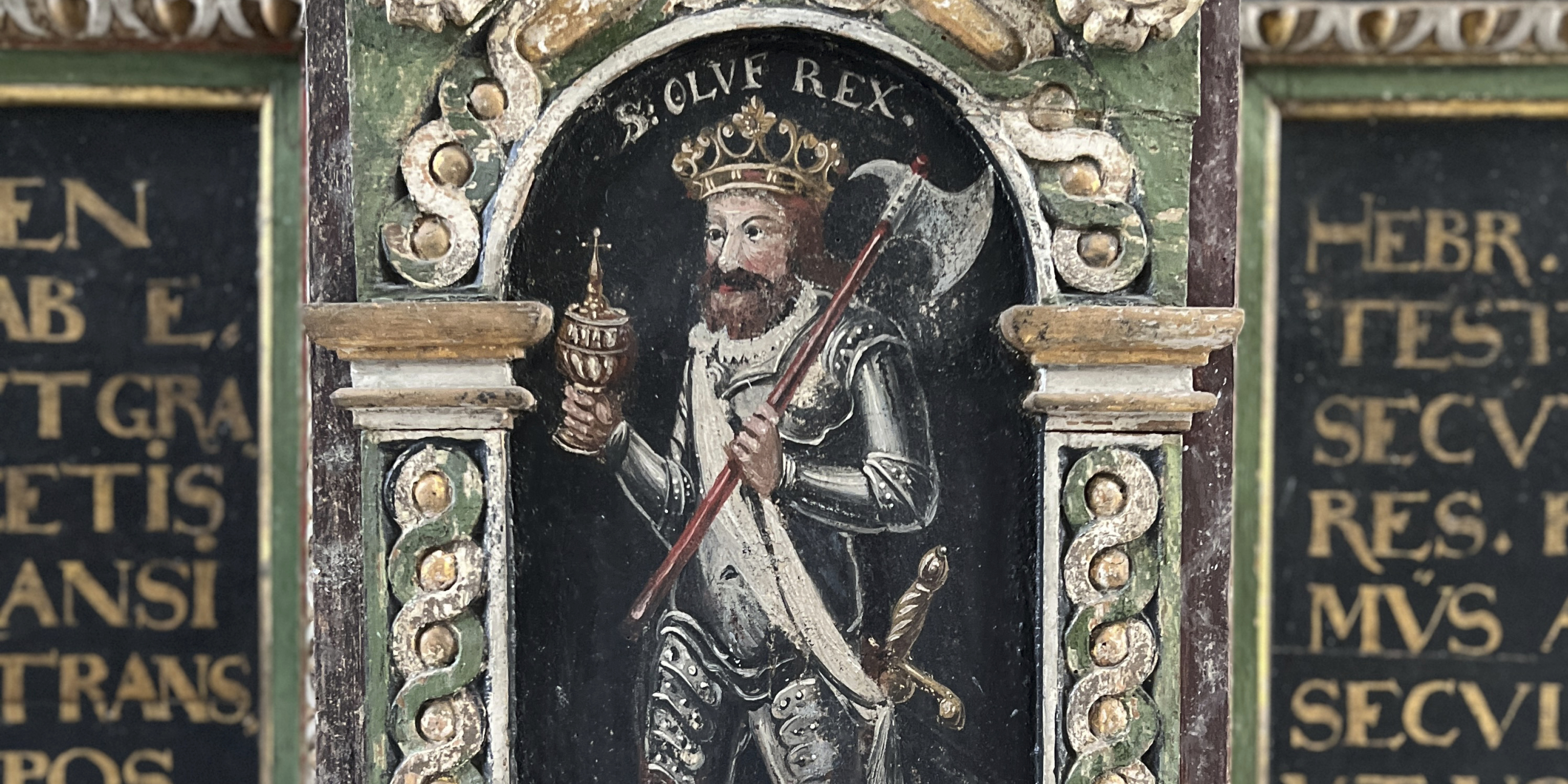 Altardetalj av S:t Olof i Skanörs kyrka 