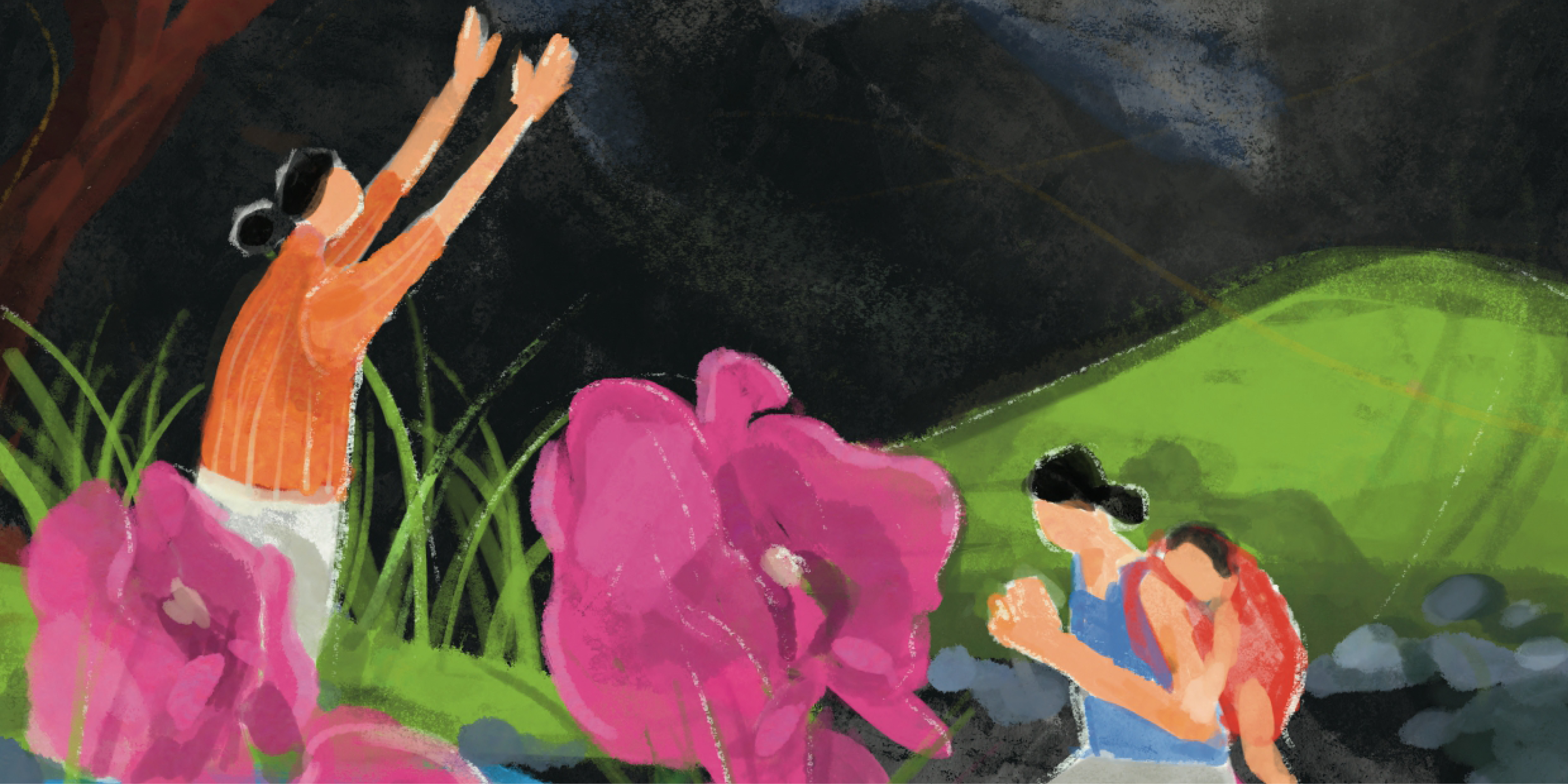 Illustration inför världsböndagen gjord 2023 av Hui-Wen Hsaio