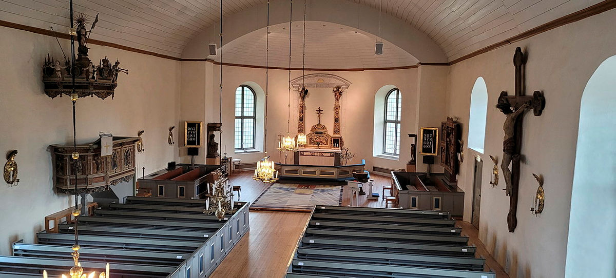 Åseda kyrka från läktaren