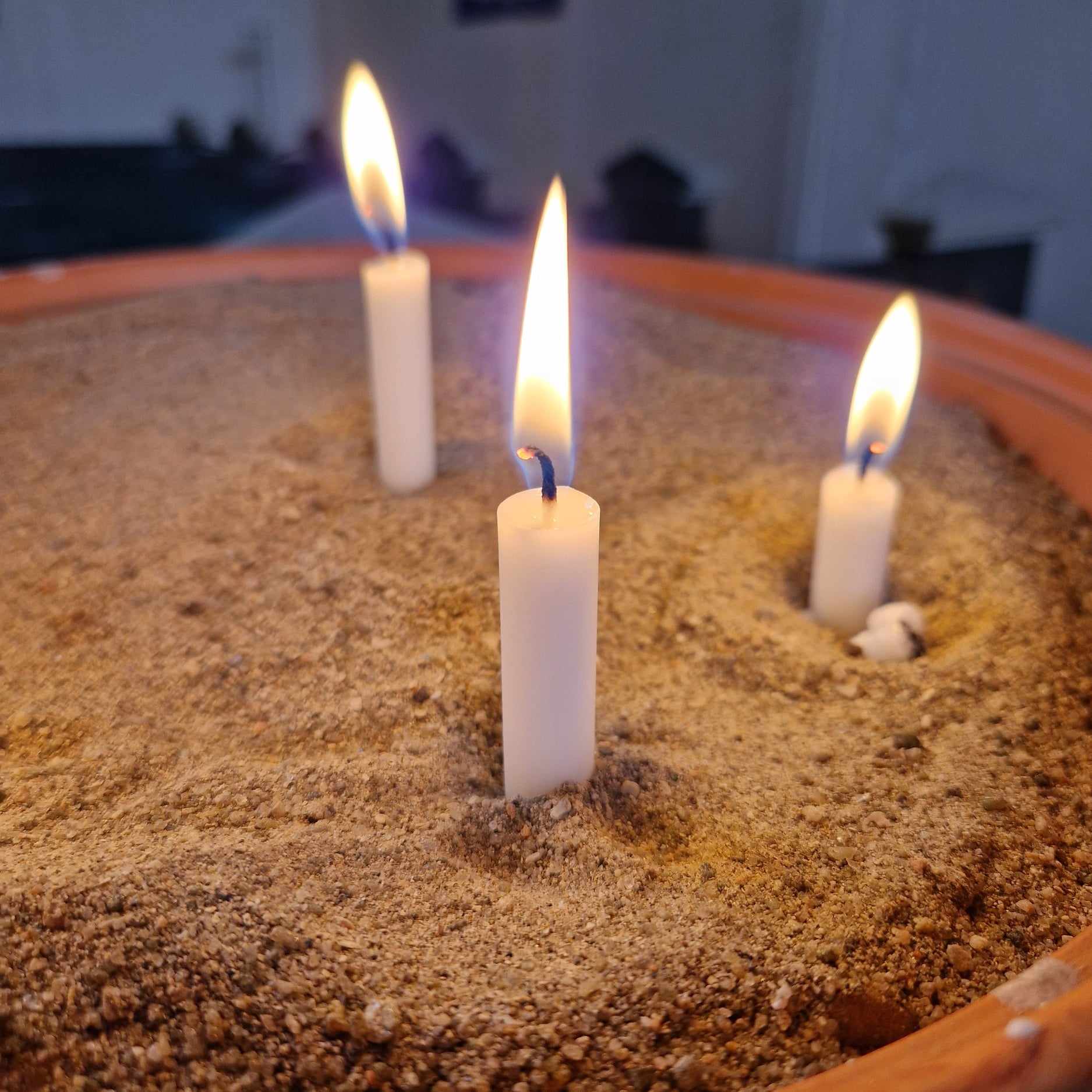 ljus i sand