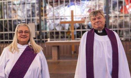 Söndagen 21 februari med Mats Norrman präst. Musiker från Täby församling. Regina Persson, diakon.