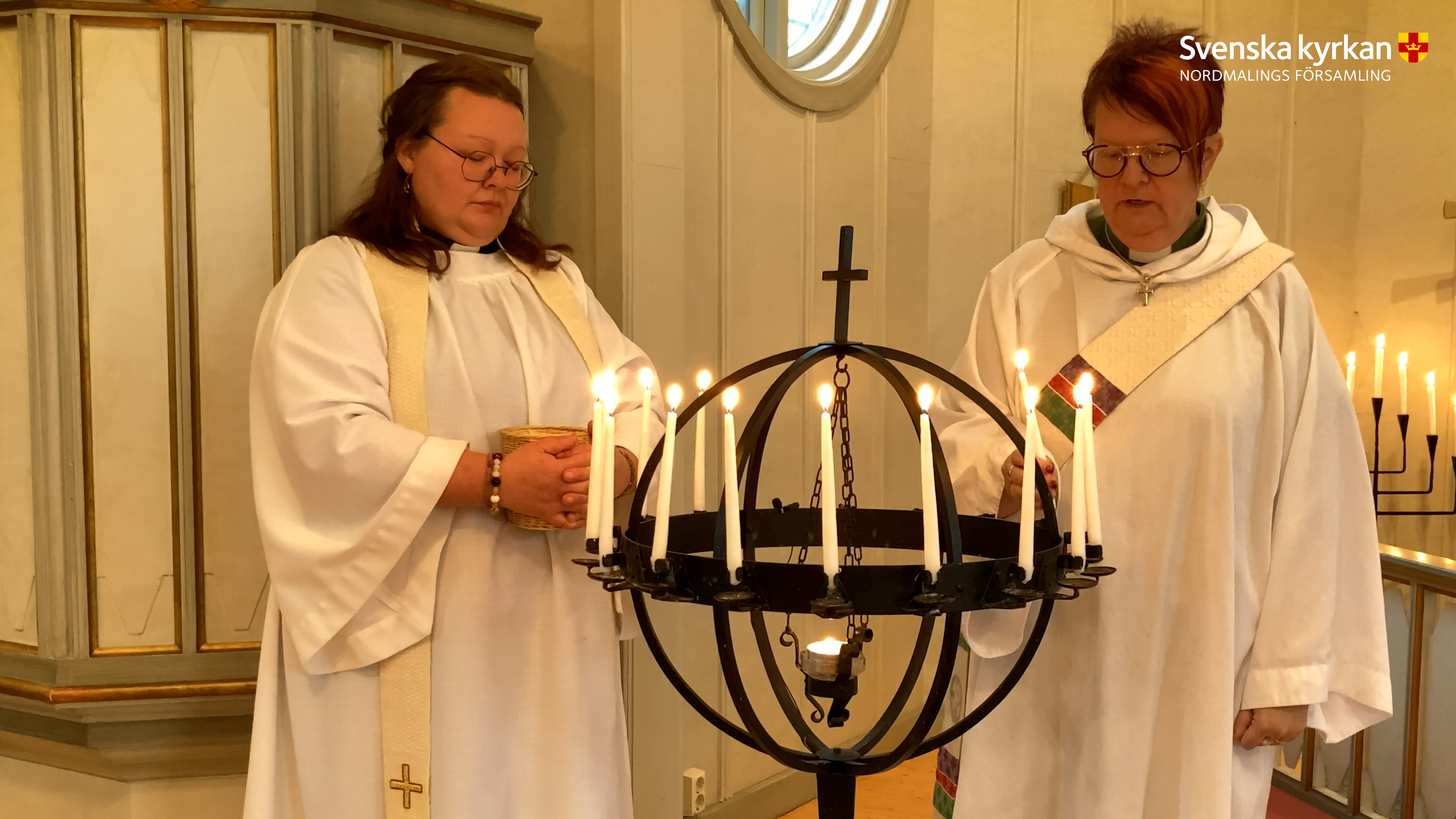 Ljuständning i Rundviks kyrka.