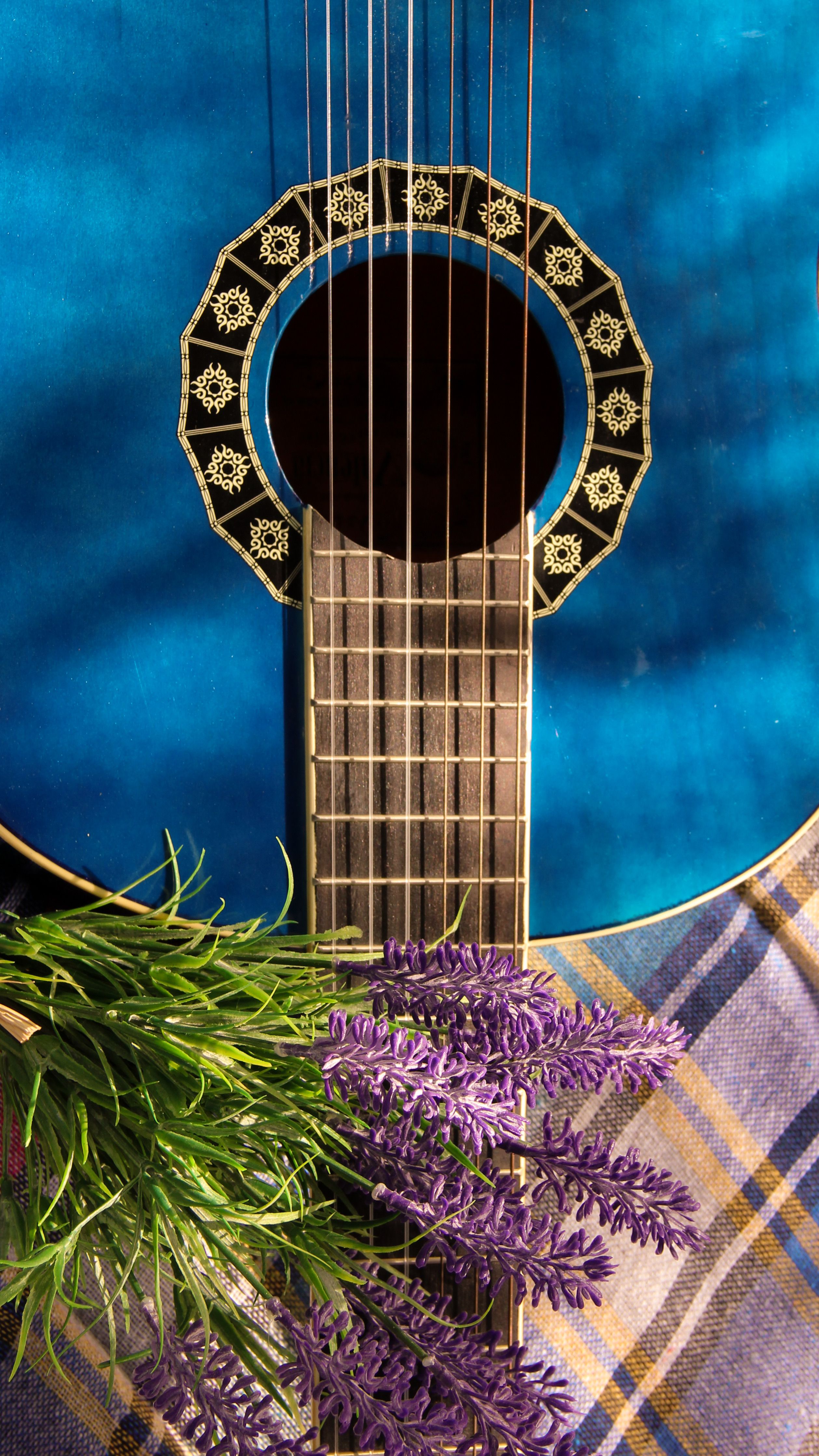 Blommor och gitarr
