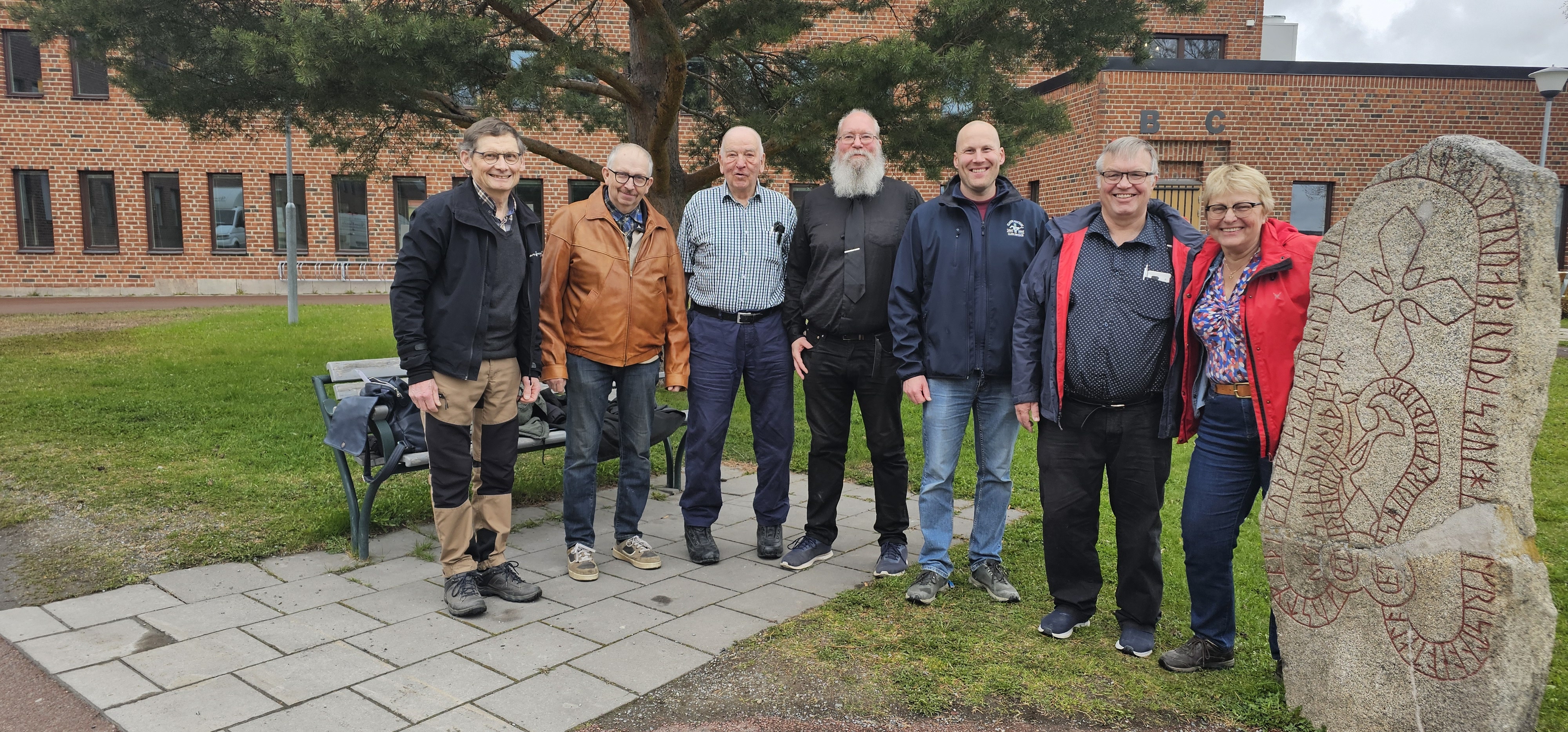 Från vänster till höger: Helge Larsson, Einar Eriksson, Tage Heglebäck, Björn Sandin, Lars Jonsson, Sven Nilsson och Susanne Andréasson.