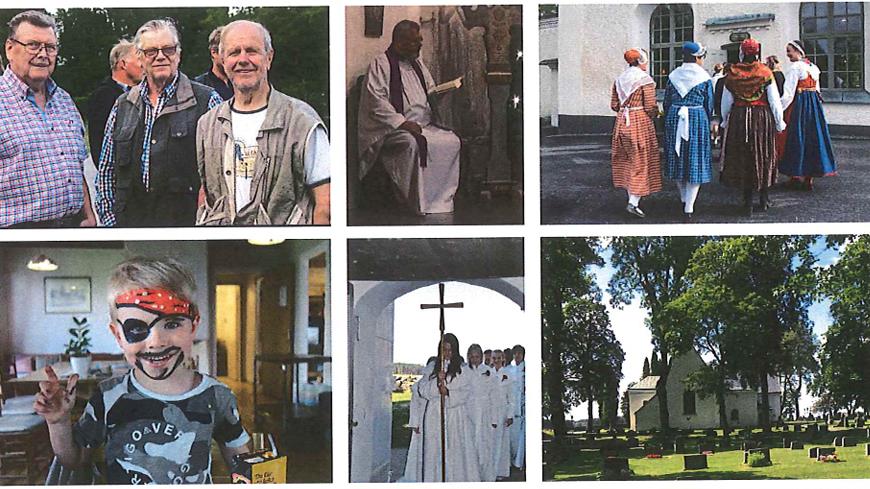 Ett collage med bilder från församlingslivet.