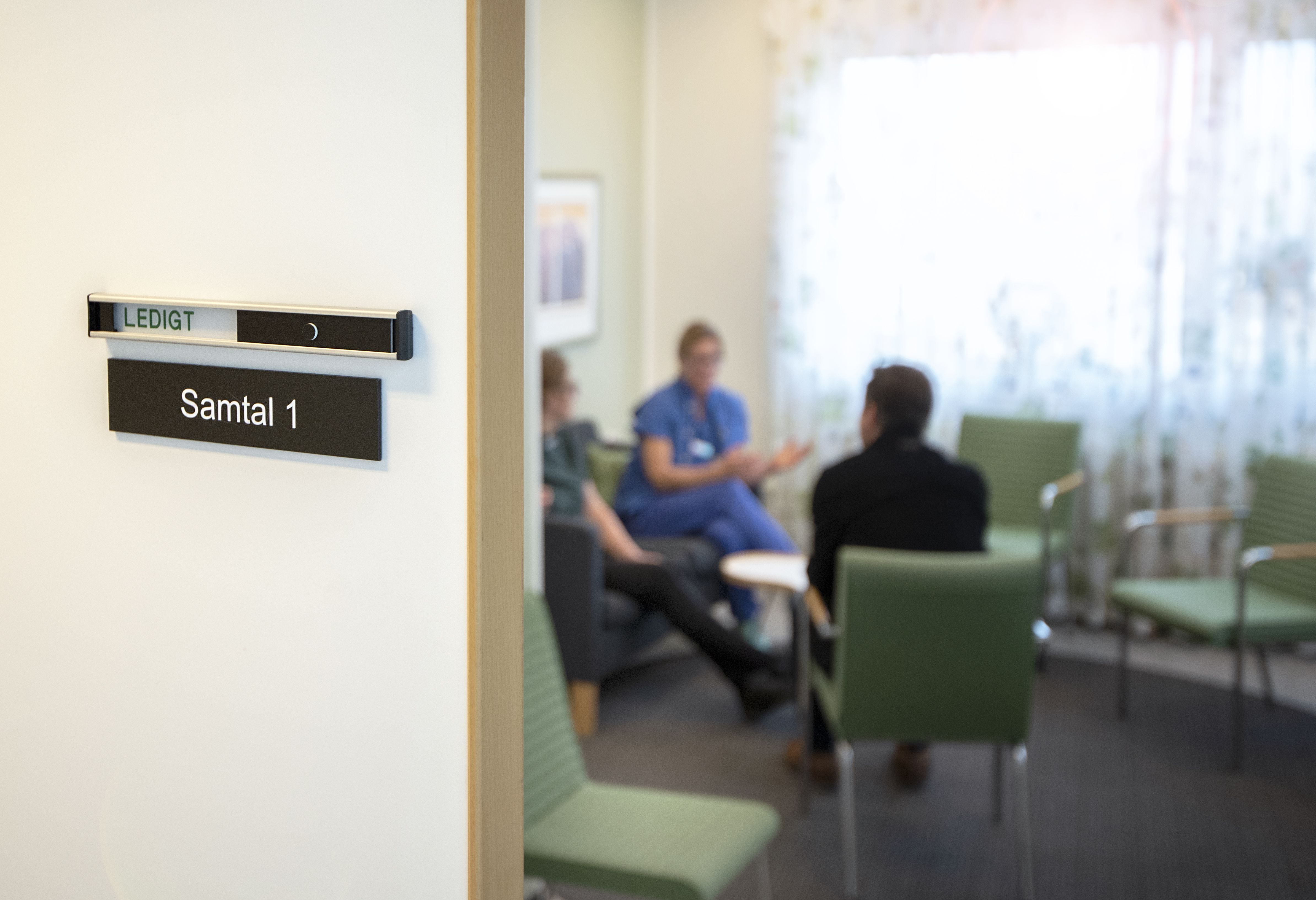 Samtal pågår i samtalsrum