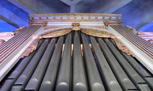 Piporna i orgeln i Botkyrka kyrka.