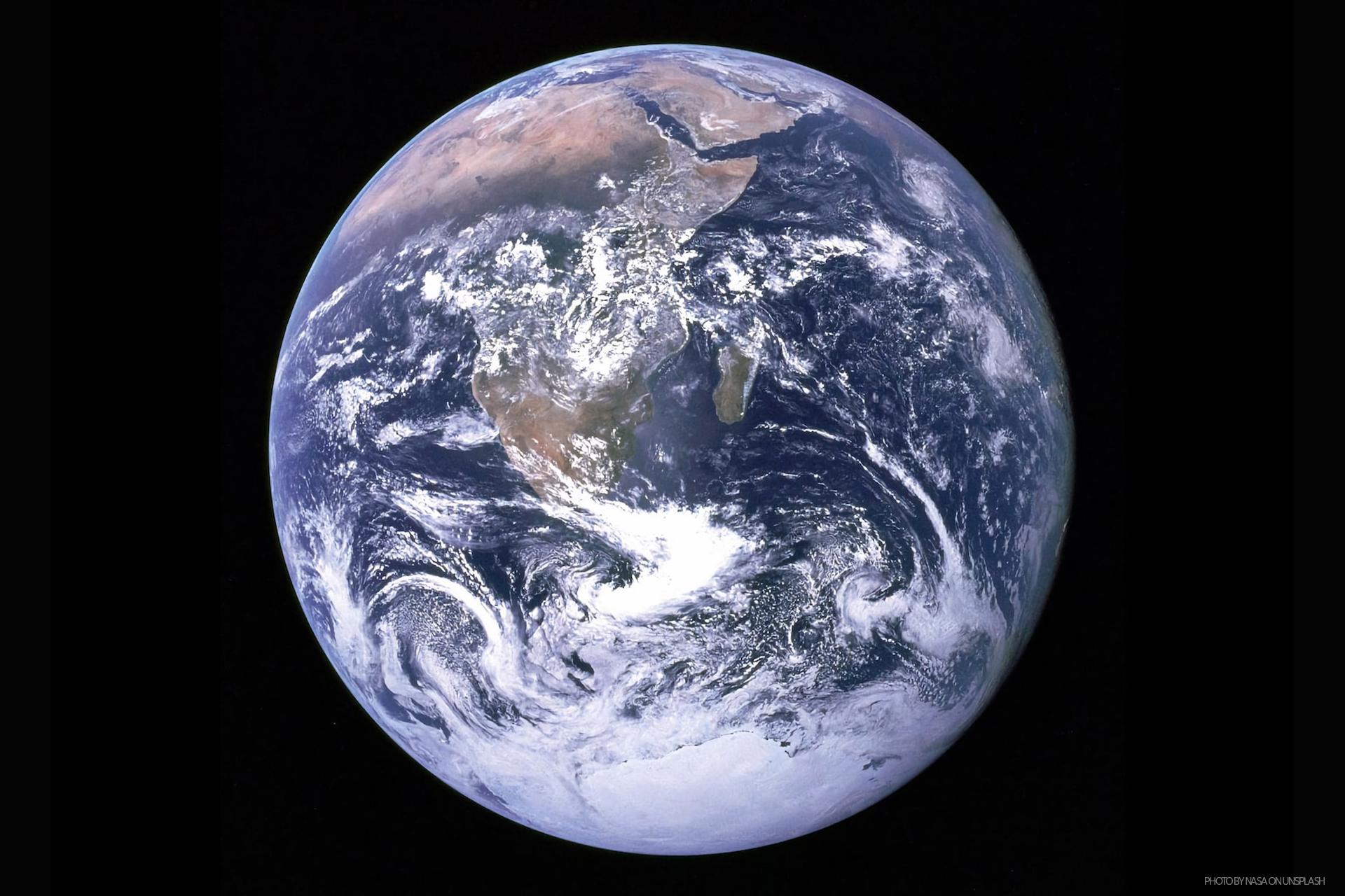 Bild på jorden från universum.