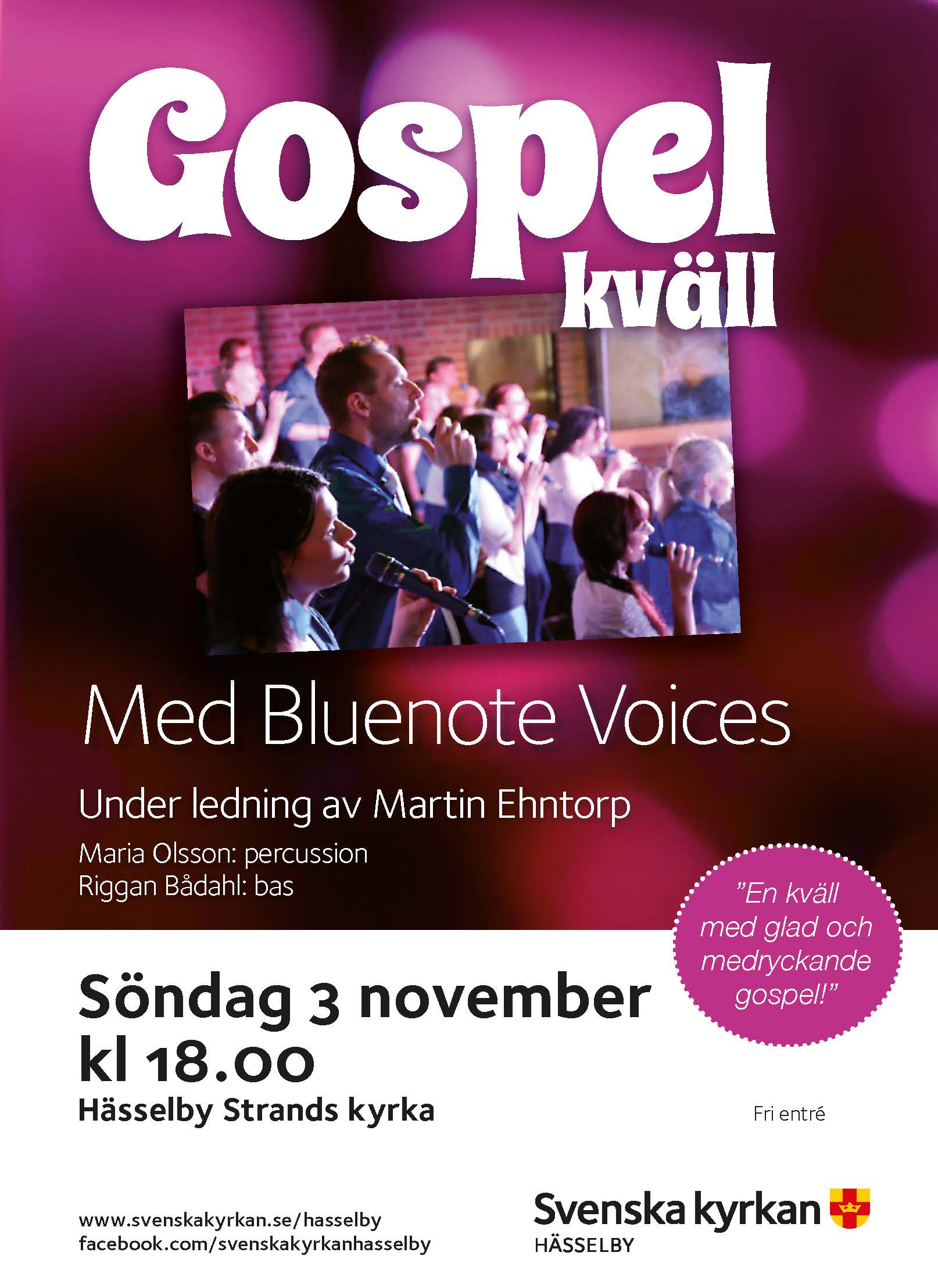 Gospelkväll med Bluenote voices