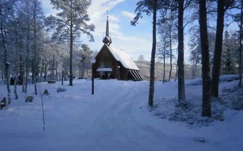 Ammarnäs kyrka på vintern
