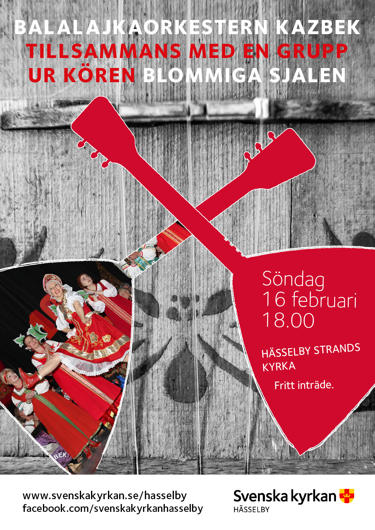 Balalajkaorkestern Kazbek och en grupp ur kören Blommiga sjalen.