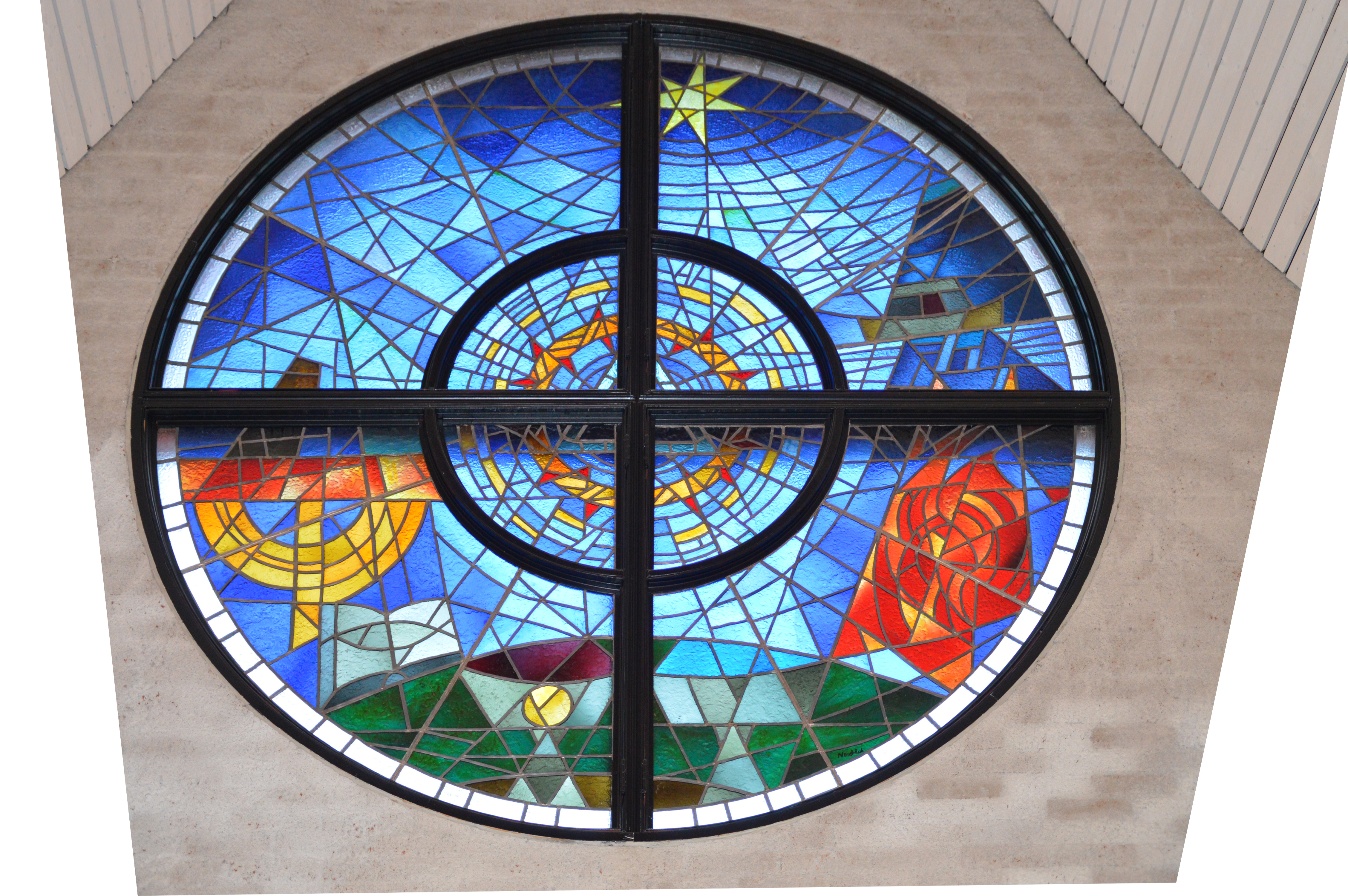 Kyrkfönster Närhetens kyrka