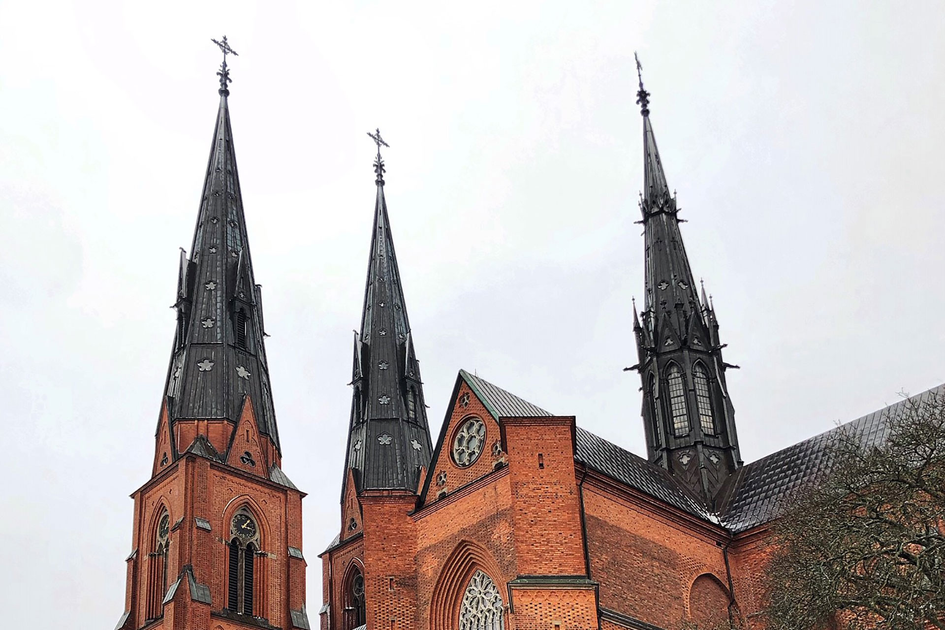 Tornen på Uppsala domkyrka.