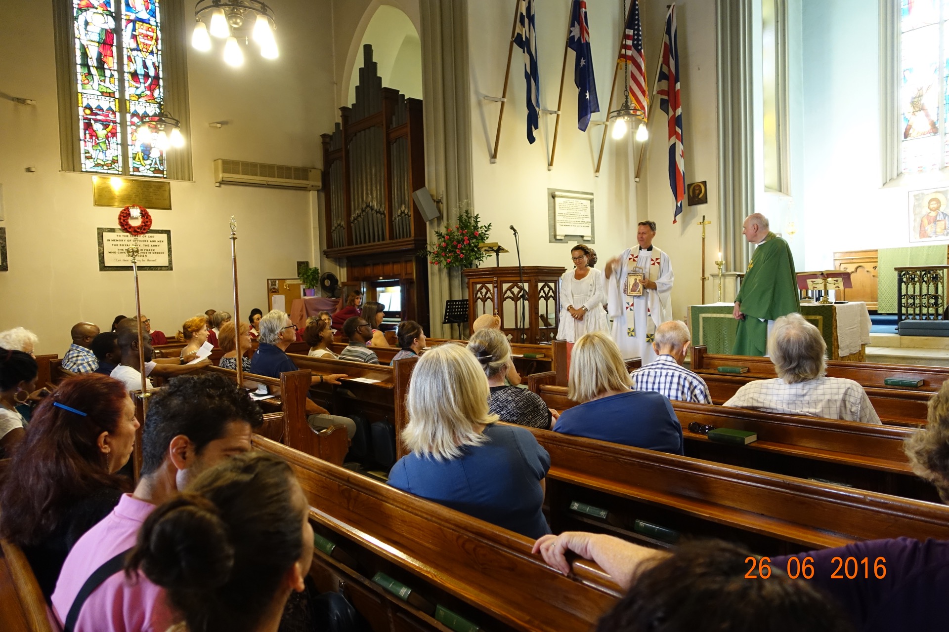 Lidéns Farewell service at St. Paul's Church Athens