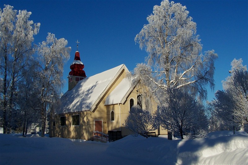 Gargnäs kyrka på vintern