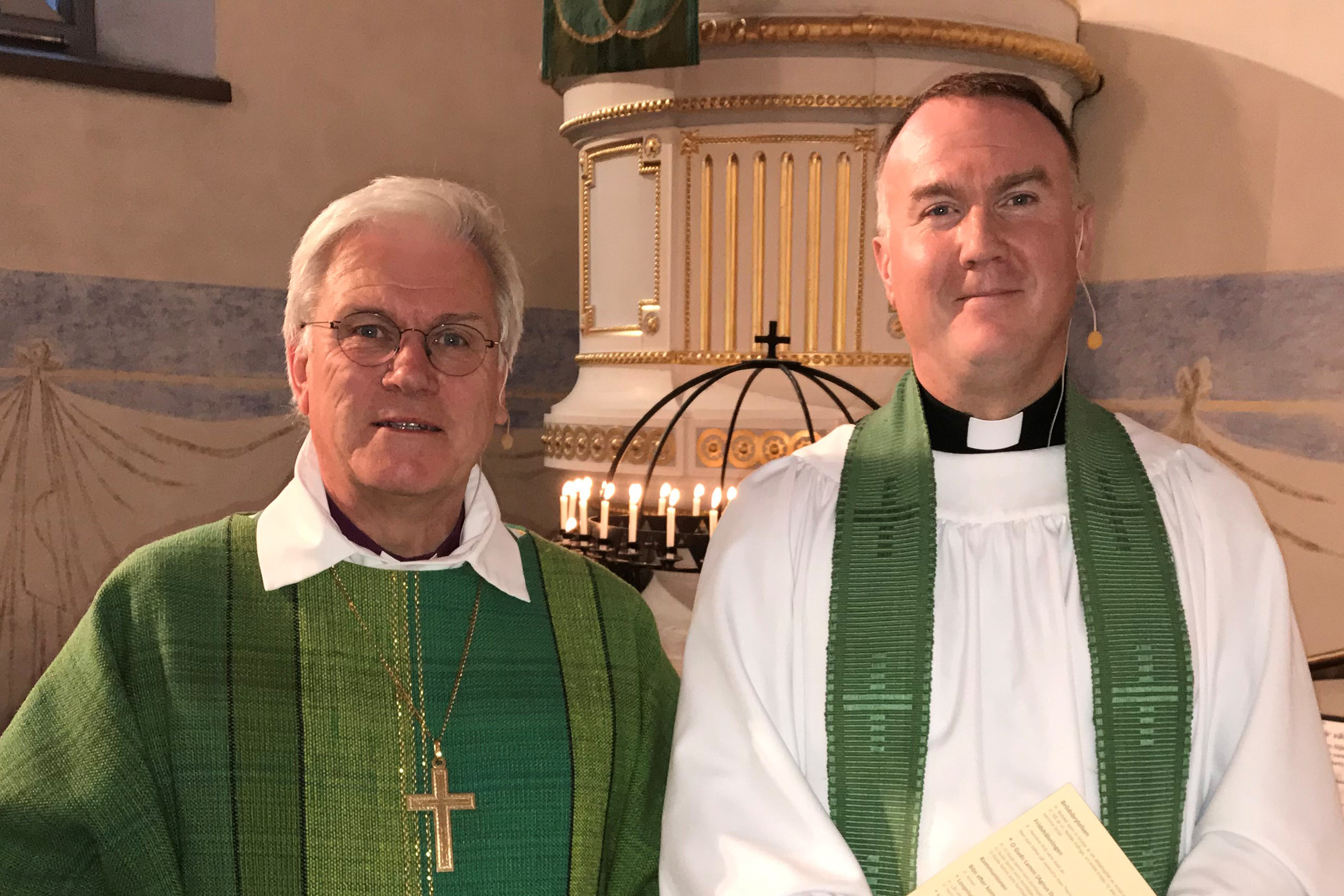 Förre biskop Hans Stiglund och kyrkoherde Hans Johansson 2019.