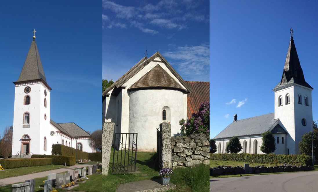 Kyrkorna i Hemmesjö-Furuby församling: Hemmesjö kyrka, Hemmesjö gamla kyrka och Furuby kyrka.