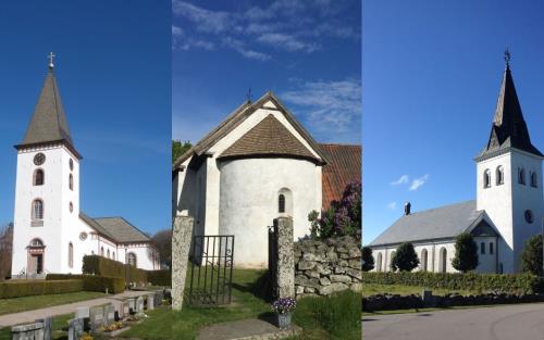 Kyrkorna i Hemmesjö-Furuby församling: Hemmesjö kyrka, Hemmesjö gamla kyrka och Furuby kyrka.