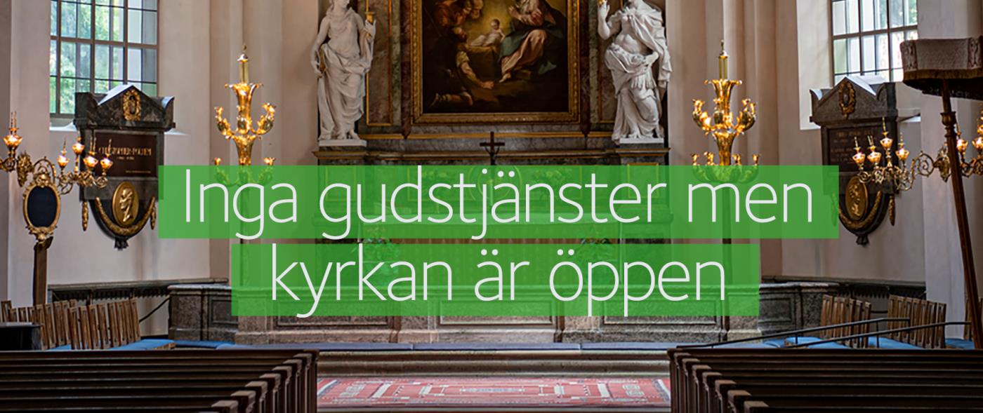 Kyrkans miljöer är heliga platser och en trygg punkt för många, särskilt i tider av kris. Därför håller St:a Maria Magdalena kyrka öppet dagligen kl 11–17 för stillhet, ljuständning och kanske ett samtal med någon.