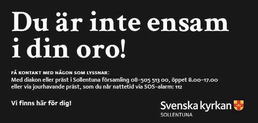 Rapporterna om coronaviruset gör många av oss oroliga och vi kan bli både rädda och osäkra. Det är fullt naturligt att känna sig orolig och vi finns här för dig precis som vanligt så kontakta oss gärna på telefon eller chatta med oss om du vill prata och få stöd. Behöver du hjälp med att handla eller har du andra praktiska frågor? Sollentuna församlings diakoner kan hjälpa dig.
