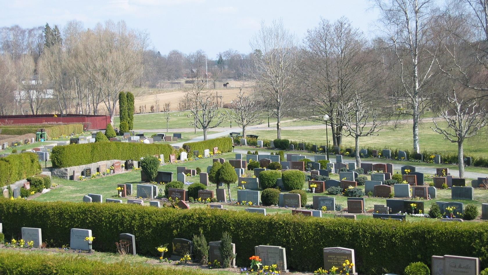 Utsikt över Jämshögs kyrkogård