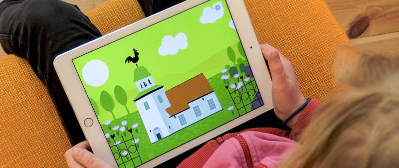Svenska kyrkans nya app Kyrkan sätter barnen i centrum. Genom interaktiva lek- och spelmoment får barn i förskoleåldern möjlighet att upptäcka kyrkorummet och lära sig mer om Svenska kyrkans tro och traditioner. Appen är gratis att ladda ner och finns där appar finns.