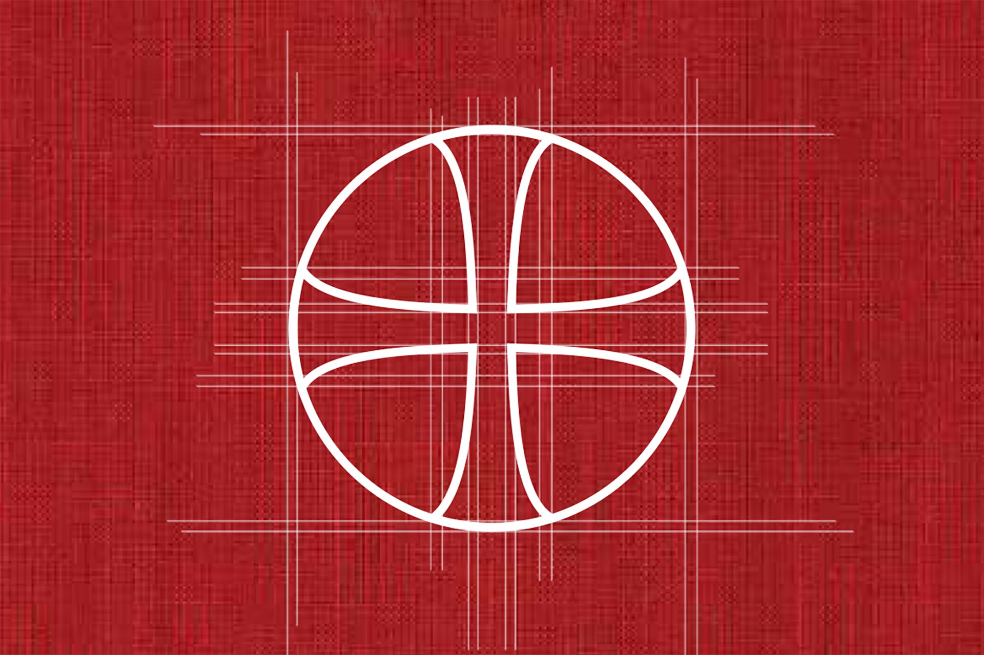 Kyrkohandbokskorset i vitt mot röd bakgrund.