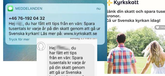 Olycklig sms-kampanj för lämna Svenska kyrkan - kyrkan i Kumla